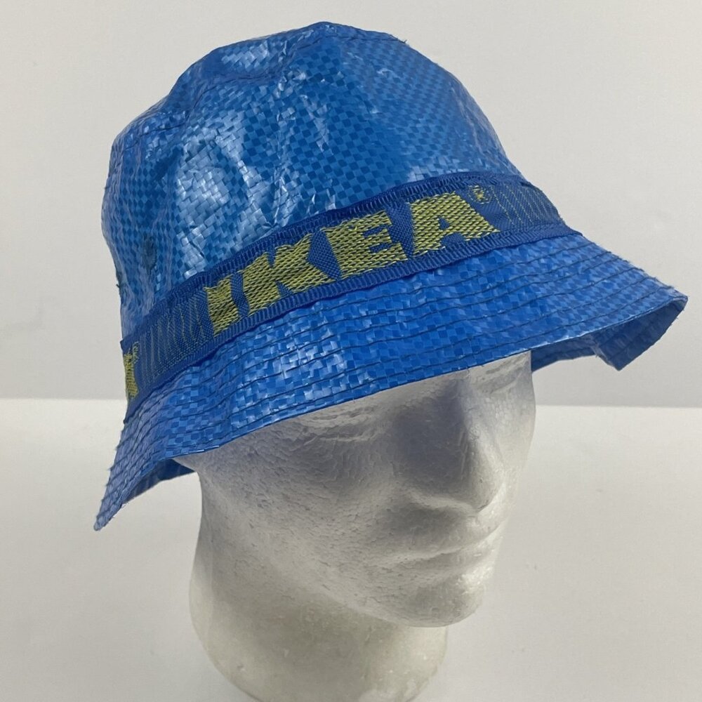 IKEA Knorva Frakta Blue Bucket Hat Unisex One Size Fishing Cap Lightweight